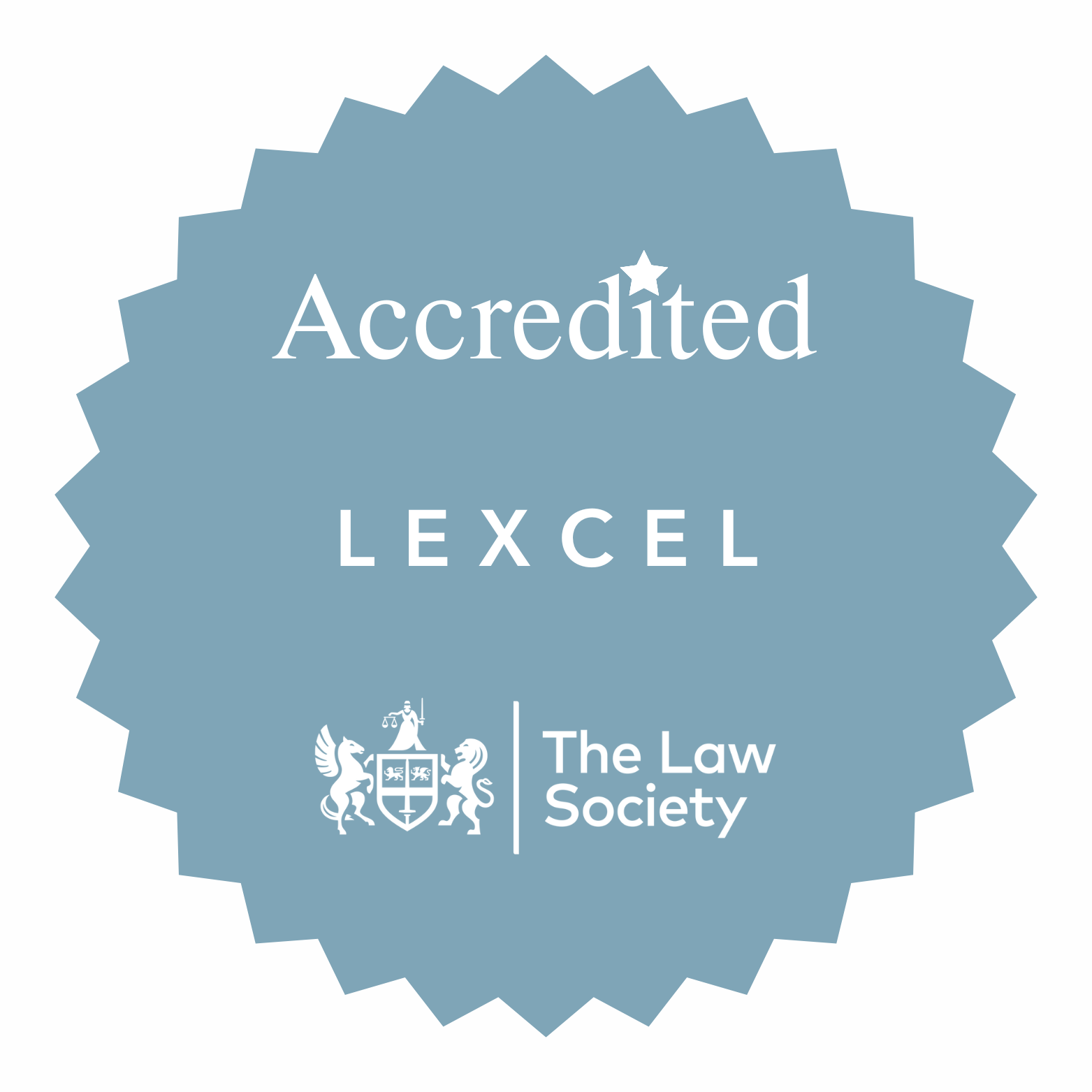 Lexcel accredited by The Law Society